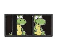 FZMVSQH Quiet Cartoon Crocodile Mens Trifold Wallet Minimalist Wallet for Men, Rfid Blocking Wallets, 8 Credit Card Holder 1 Note Pocket Coin Pocket & Id Window, Slim Velcro Tri Fold Wallets