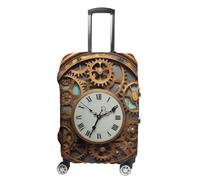 FZMVSQH Rusty Steampunk Clock Luggage Cover Travel Suitcase Covers for Luggage Elastic Carry on Luggage Covers for Suitcase Tsa Approved Washable Luggage Sleeve Protector Fits 18-32 Inch, style, L