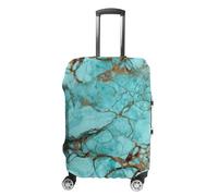 FZMVSQH Turquoise Marble Luggage Cover Travel Suitcase Covers for Luggage Elastic Carry on Luggage Covers for Suitcase Tsa Approved Washable Luggage Sleeve Protector Fits 18-32 Inch, style, Small