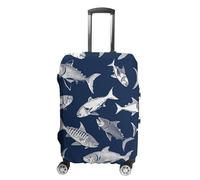 FZMVSQH Various Sea Fish Pattern Luggage Cover Travel Suitcase Covers for Luggage Elastic Carry on Luggage Covers for Suitcase Tsa Approved Washable Luggage Sleeve Protector Fits 18-32 Inch, style, XL