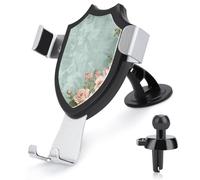 FZMVSQH Vintage Style Flowers Universal Car Phone Holder Upgraded 3-in-1 Car Phone Holders Mount Smartphone Mount Cell Phone Car Mounts with Suction Cup for Car Dashboard Windshield Air Vent
