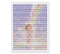 FZMVSQH Watercolor Angel 5D Diamond Art Kits for Adults Personalized Large Diamond Art DIY Full Drill Diamonds Dot Crystal Rhinestone Diamonds Painting Round Gem Art Kit for Home Wall Decor 12x16