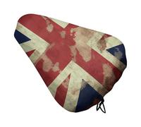 FZMVSQH Waterproof Bike Seat Cover Vintage Union Jack British Flag Printed Comfortable Bike Seat Cover with Drawstring Seat Cover Mountain Bike Seat Cover Rain Dust Protective Cushion Saddle Cover