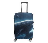 FZMVSQH Whales Traveling in Space Luggage Cover Travel Suitcase Covers for Luggage Elastic Carry on Luggage Covers for Suitcase Tsa Approved Washable Luggage Sleeve Protector Fits 18-32 Inch, style