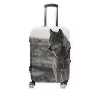 FZMVSQH Wolf On The Grass Luggage Cover Travel Suitcase Covers for Luggage Elastic Carry on Luggage Covers for Suitcase Tsa Approved Washable Luggage Sleeve Protector Fits 18-32 Inch, style, M