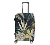 FZMVSQH Yellow And Black Flowers Luggage Cover Travel Suitcase Covers for Luggage Elastic Carry on Luggage Covers for Suitcase Tsa Approved Washable Luggage Sleeve Protector Fits 18-32 Inch, style, M