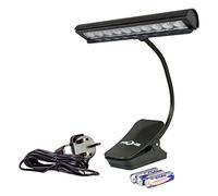 FZone FL9030 clip on 10 LED Orchestra Music Stand Light - including power adaptor and batteries