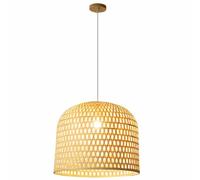 FZQSXAZU Bamboo Pendant Lamp for Southeast Asian Style Decor Handwoven Tea Room or Study E27 Screw Retro Ceiling Light Fixture Kitchen Cafe