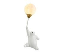 FZQSXAZU Cartoon Wall Light - Bear Hand Holding a Balloon Lamp | G9 Socket, Globe 3D Print PE Shade Cute Art Decor Lights for Kids Room Girls Boys Bedroom Nursery (White,Right) (White Right)