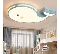 FZQSXAZU Ceiling Light Chandelier LED Modern Dimmable with Remote Control Interior Lighting Dolphin Form Hanging Lamp Boy Girl Nursery Bedroom Dining Room Pendant Living Bl