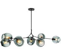 FZQSXAZU Chaner E27 - Glass Ball Adjustable Height,Matte Black Sputnik Chaner,E26 Metal Hand Blow Branches Pendant Light,79" Mid Century Globe Light Fixtures,Chaner