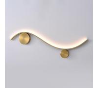 FZQSXAZU LED Linear Wall Sconce Lighting Gold Light Fixture Geometric Lamp in Wave-Shape Modern Hardwired Sconces, Pendant