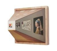 FZQSXAZU LED Wall Art - Visual Illusion Ambient Light Painting (Wooden Frame) | No-Drill Night Light, High-End Gallery Hallway Decor, Living Room Naked-Eye Effect Lamp