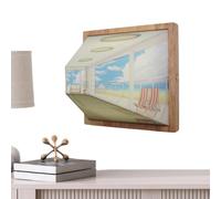 FZQSXAZU LED Wall Art - Visual Illusion Ambient Light Painting (Wooden Frame) | No-Drill Night Light, High-End Gallery Hallway Decor, Living Room Naked-Eye Effect Lamp