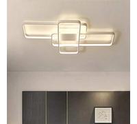 FZQSXAZU Modern Adjustable LED Ceiling Light Fixture 3 Square Design Remote Control Perfect for Dining Room Bedroom Kitchen Balcony Corridor and Creative Spaces (White A)