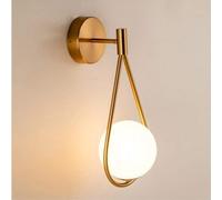 FZQSXAZU Modern Globe Molecular Brass Wall Light Sconce Copper Glass Ball Lamp Wall-Mounted Bedroom Bedside Lamp, Pendant