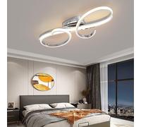 FZQSXAZU Modern LED Ceiling Light with Remote Dimmable Pendant Lamp for Dining Room Creative Living & Bedroom Kitchen Lighting Fixture (Chrome L80cm)