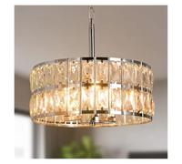 FZQSXAZU Modern Pendant Light Led Crystal Kitchen Island Hanging Ceiling Lamp Living Bedroom Retro Luxury Home Decorate