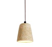 FZQSXAZU Modern Pendant Light Natural Stone Hanging Ceiling Lamp Wood Small Chandelier Nordic Single Droplight E27 Lighting for Dining Room Bedside Kitchen Island Lights