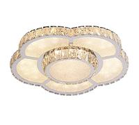 FZQSXAZU Modern White Flower Crystal Chandelier 60cm Dimmable LED Pendant Light with Remote Control for Bedroom Living Room Dining Kitchen Children's