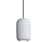 FZQSXAZU Nordic Modern Cement Pendant Light Eco Friendly Iron E27 Hanging Lamp for Restaurant Bar Bedroom & Living Room Decor (White)