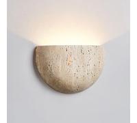 FZQSXAZU Nordic Stone Wall Sconce Half Moon Light Modern Lamp Art Deco Sconces Lighting Indoor, Semi Round Mount Lights for Living Room Bedroom Kitchen