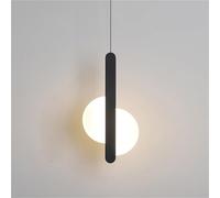 FZQSXAZU Pendant Light Ceiling Shade Adjustable Modern Black Dimmable Bar 5W/10W Circular Linear Hanging Industrial Long Contemporary Chandelier and Hanging(42cm)