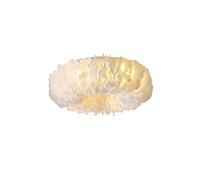 FZQSXAZU White Feather Chandelier 8-Lights Modern Ceiling Light Fxture Semi Flush Mount Romantic Lamp for Bedroom Bathroom Hallway Kitchen Basement-White 60cm