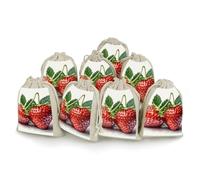 FZQVSGW 8 Pack Favors Bags Two Strawberries Burlap Bags Reusable Drawstring Gift Bag for Party Decorations