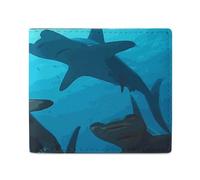 FZQVSGW Colorful Fruit Print Wallet, Leather Bifold Wallet, Slim And Stylish PU Card Holder, Small Coin Purse, Hammerhead Sharks, One Size
