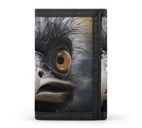 FZQVSGW Cute Baby Hedgehog Trifold Wallet Coin Purse With 8 Card Slots Credit Card Holder Divided Billfold Wallet, Emu, One Size, Modern