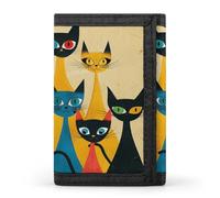 FZQVSGW Cute Elephant_80395810 Trifold Wallet Coin Purse With 8 Card Slots Credit Card Holder Divided Billfold Wallet, A Group of Cats, One Size, Modern