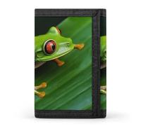 FZQVSGW Cypress Trees Outdoors Trifold Wallet Coin Purse With 8 Card Slots Credit Card Holder Divided Billfold Wallet, Animal Frog Green Leaf Leaves, One Size, Modern