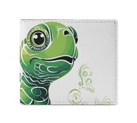FZQVSGW German Shepherd Dog Wallet, Leather Bifold Wallet, Slim And Stylish PU Card Holder, Small Coin Purse, Cartoon Turtle Pattern, One Size