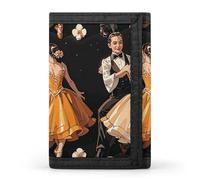 FZQVSGW Germany Flag Eagle Trifold Wallet Coin Purse With 8 Card Slots Credit Card Holder Divided Billfold Wallet, Ballroom Dance Small Pattern, One Size, Modern