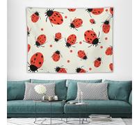 FZQVSGW Ladybugs Pattern Infinite Speckled Tapestry Wall Tapestries Wall Hanging Decor Personalized Backdrop Banner Posters Curtain Wall Hanging for Home Decor 60"x80" Horizontal Version