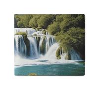 FZQVSGW Leather Wallet for Men Mountains And Rivers Bifold Wallet PU Card Holder Small Credit Card Holder Stylish Small Coin Purse for Women, Waterfalls on Krka River, One Size