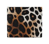 FZQVSGW Leather Wallet for Men Scenic Mountain Waterfall Bifold Wallet PU Card Holder Small Credit Card Holder Stylish Small Coin Purse for Women, Leopard Print, One Size