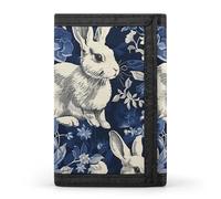 FZQVSGW Leaves And Panther Trifold Wallet Coin Purse With 8 Card Slots Credit Card Holder Divided Billfold Wallet, A Bunch of Rabbits, One Size, Modern