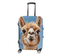 FZQVSGW Luggage Cover for Travel, Alpaca Llama Fashion Luggage Covers, Washable Stretch Suitcases Protector Fits 19-32 Inch Luggage, white, Small