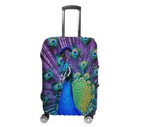FZQVSGW Luggage Cover for Travel, Beauty Peacock Fashion Luggage Covers, Washable Stretch Suitcases Protector Fits 19-32 Inch Luggage, white, M