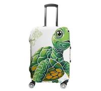 FZQVSGW Luggage Cover for Travel, Cartoon Turtle Pattern Fashion Luggage Covers, Washable Stretch Suitcases Protector Fits 19-32 Inch Luggage, white, Small