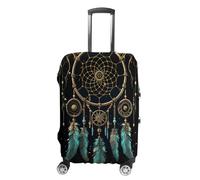 FZQVSGW Luggage Cover for Travel Dark Dream Catcher Fashion Luggage Covers Washable Stretch Suitcases Protector Fits 19-32 Inch Luggage, white, XL