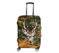 FZQVSGW Luggage Cover for Travel Deer Among Thick Leaves Fashion Luggage Covers Washable Stretch Suitcases Protector Fits 19-32 Inch Luggage, white, M