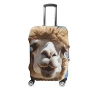 FZQVSGW Luggage Cover for Travel Funny Alpaca Llama Fashion Luggage Covers Washable Stretch Suitcases Protector Fits 19-32 Inch Luggage, white, Small