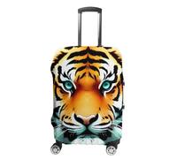 FZQVSGW Luggage Cover for Travel, Little Fat Tiger Head Fashion Luggage Covers, Washable Stretch Suitcases Protector Fits 19-32 Inch Luggage, white, XL