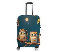 FZQVSGW Luggage Cover for Travel Owls On Branches Fashion Luggage Covers Washable Stretch Suitcases Protector Fits 19-32 Inch Luggage, white, L