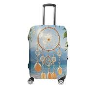 FZQVSGW Luggage Cover for Travel Peach Dream Catcher Fashion Luggage Covers Washable Stretch Suitcases Protector Fits 19-32 Inch Luggage, white, M
