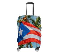 FZQVSGW Luggage Cover for Travel Puerto Rico Flags Frog Palm Trees Fashion Luggage Covers Washable Stretch Suitcases Protector Fits 19-32 Inch Luggage, white, XL