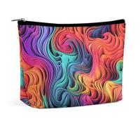 FZQVSGW Small Cosmetic Bag Elegant Roomy Candy Canes Makeup Bags Portable Zipper Pouch Lipstick Bag Travel Toiletry Bag for Best Friend Gift, colorful thing, One Size